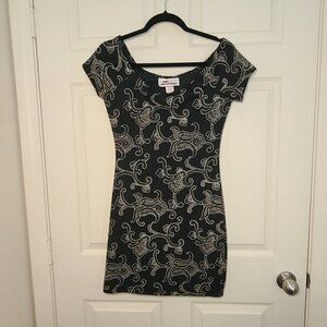 Vintage Y2K Zanoni Mini Dress Made in USA Whimsygoth Size Small